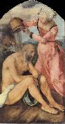 Albrecht Durer Job Castigated by his wife Sweden oil painting artist